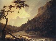 Joseph wright of derby Matlock Tor by Daylight mid oil on canvas